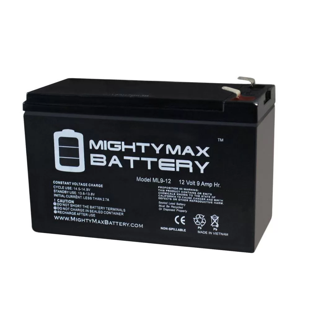 MIGHTY MAX BATTERY MAX3434105 12V 9Ah PowerWare PWHR1234W2FR Replacement UPS Battery - 8 Pack
