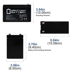MIGHTY MAX BATTERY MAX3434105 12V 9Ah PowerWare PWHR1234W2FR Replacement UPS Battery - 8 Pack