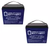 MIGHTY MAX BATTERY MAX3535318 12V 55AH GEL Battery for Quantum QG edge 2.0 Power Chair - 2 Pack