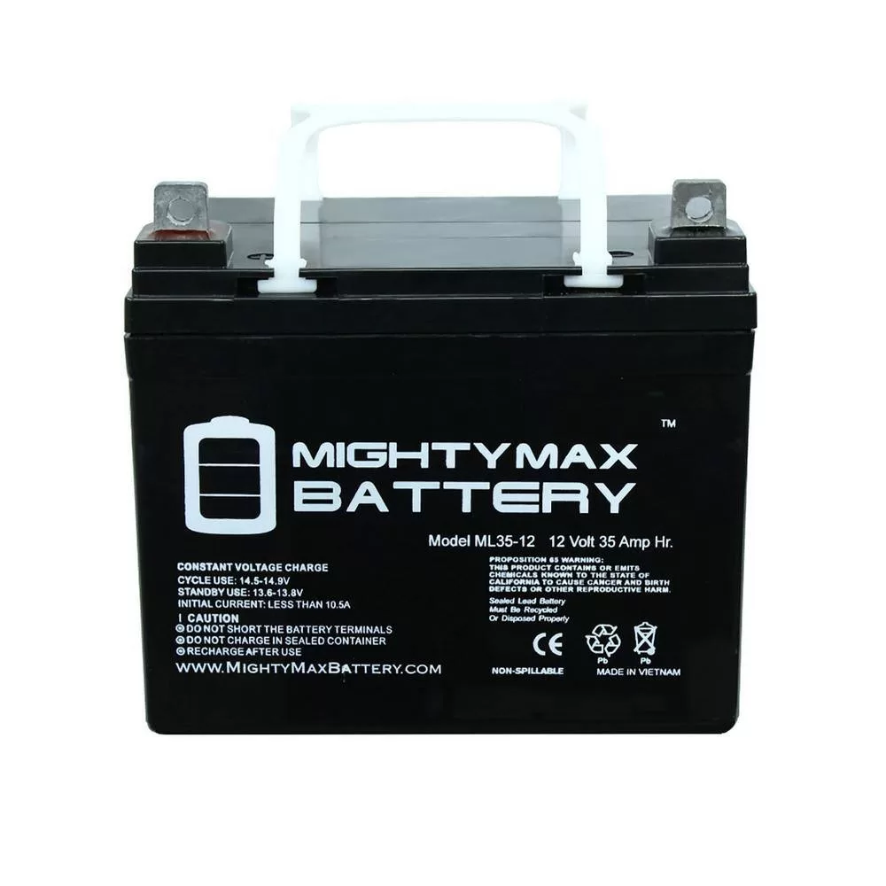 MIGHTY MAX BATTERY MAX3536755 12V 35AH SLA Battery Replacement for Invacare Pronto M51 M61 - 2 Pack