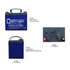 MIGHTY MAX BATTERY MAX3554292 12V 35Ah GEL Battery Replacement for Inverters, Signage - 4 Pack
