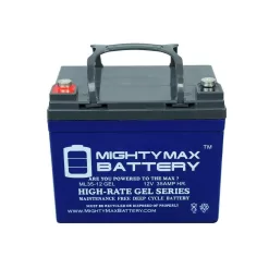 MIGHTY MAX BATTERY MAX3554292 12V 35Ah GEL Battery Replacement for Inverters, Signage - 4 Pack