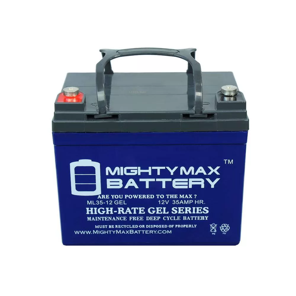 MIGHTY MAX BATTERY MAX3554292 12V 35Ah GEL Battery Replacement for Inverters, Signage - 4 Pack