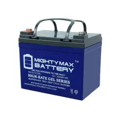 MIGHTY MAX BATTERY MAX3554292 12V 35Ah GEL Battery Replacement for Inverters, Signage - 4 Pack