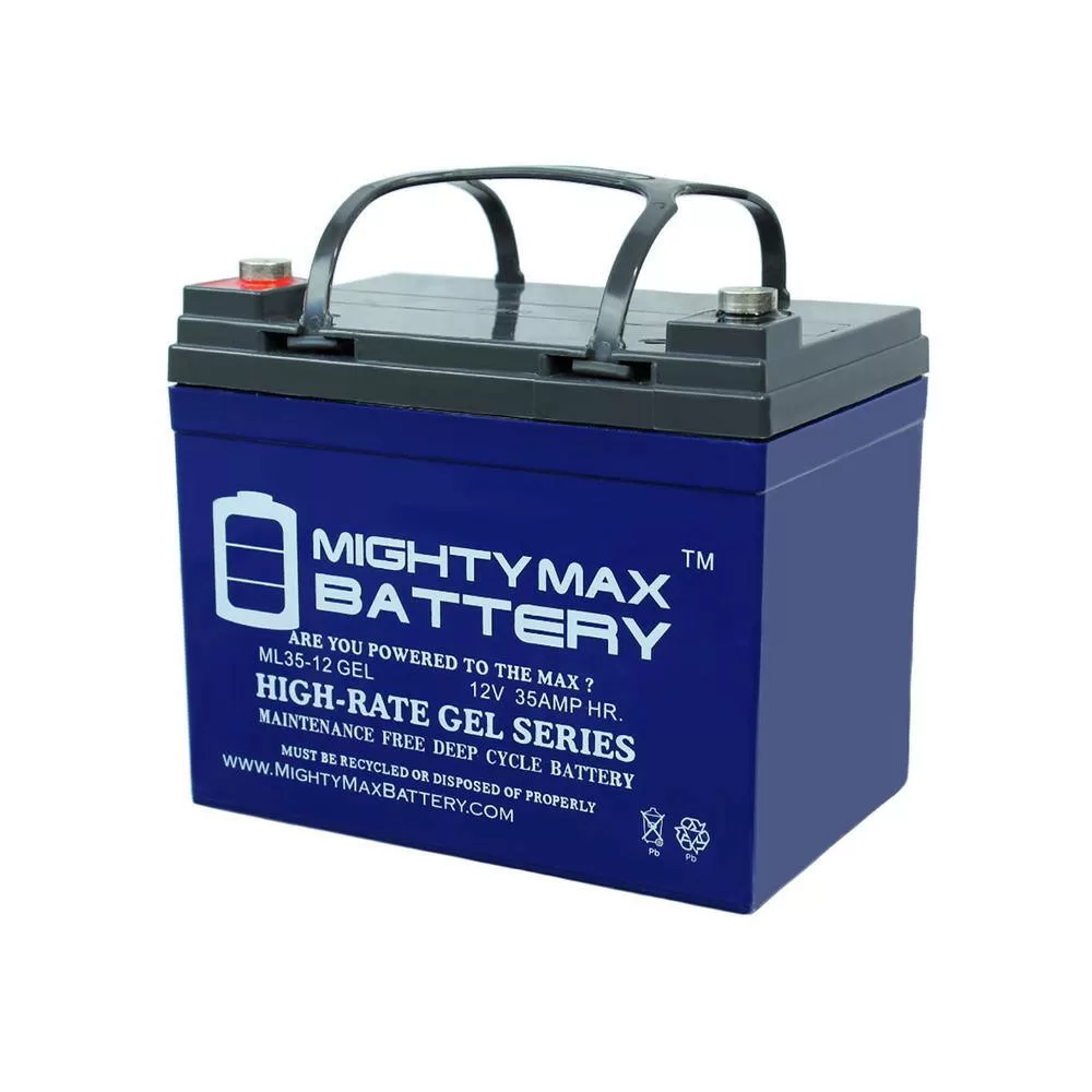 MIGHTY MAX BATTERY MAX3554292 12V 35Ah GEL Battery Replacement for Inverters, Signage - 4 Pack