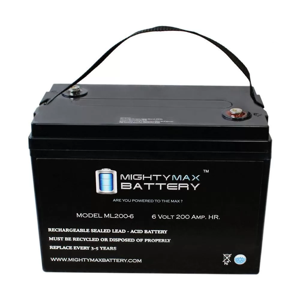 MIGHTY MAX BATTERY MAX3865879 6V 200AH SLA Battery Replacement for Golf Cart