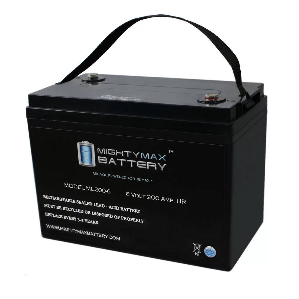 MIGHTY MAX BATTERY MAX3865879 6V 200AH SLA Battery Replacement for Golf Cart
