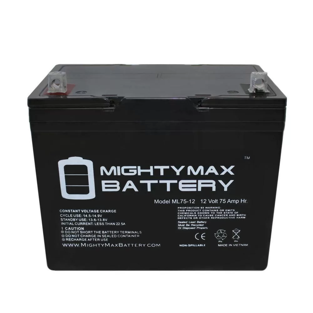 MIGHTY MAX BATTERY MAX3938517 12V 75Ah SLA Battery Replacement for PowerSonic PS-12750U