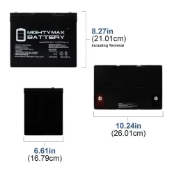 MIGHTY MAX BATTERY MAX3944126 12V 75Ah Internal Thread Replacement Battery for MK M24 SLD G FT