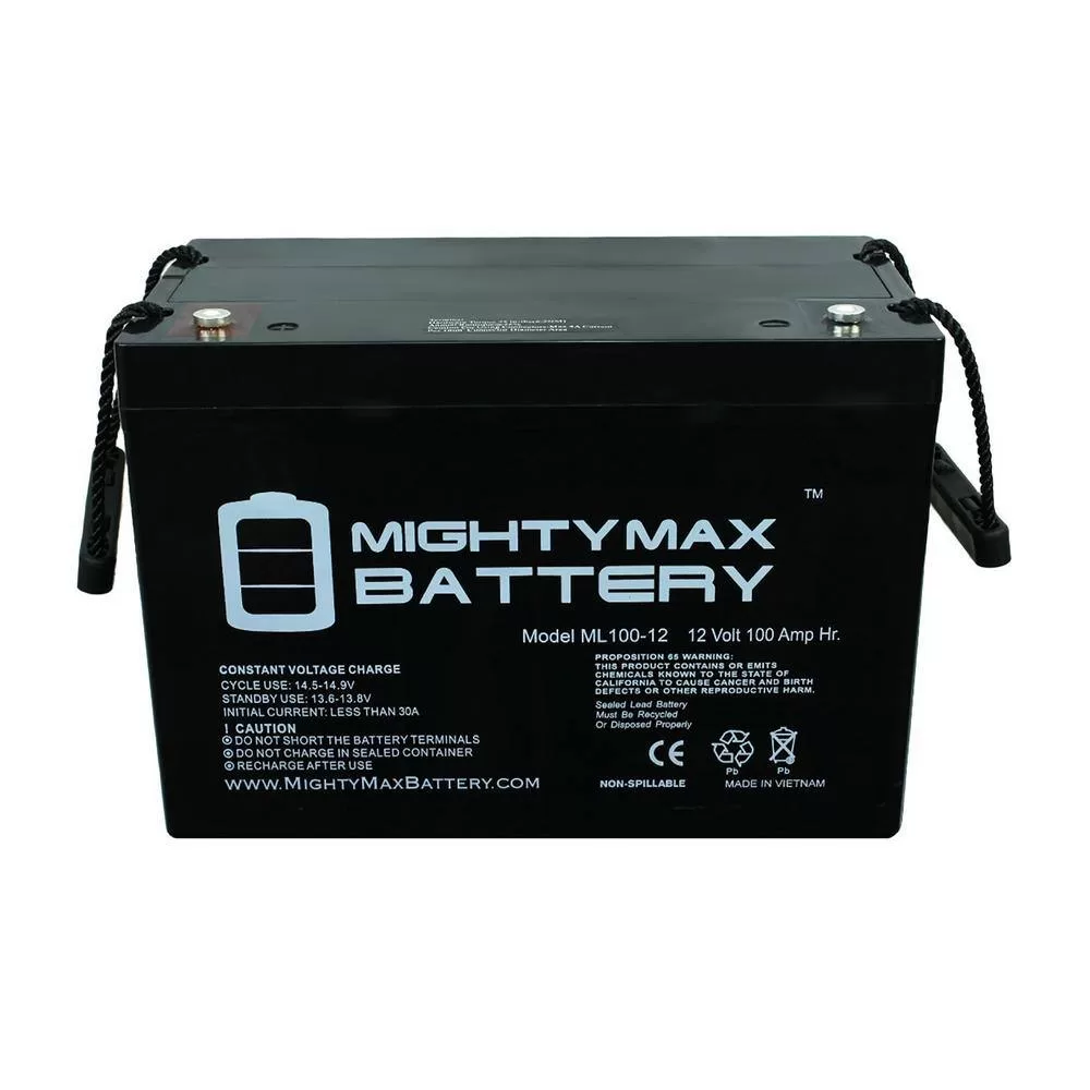 MIGHTY MAX BATTERY MAX3958677 12V 100Ah SLA Replacement Battery for Deep RV Marine Solar System