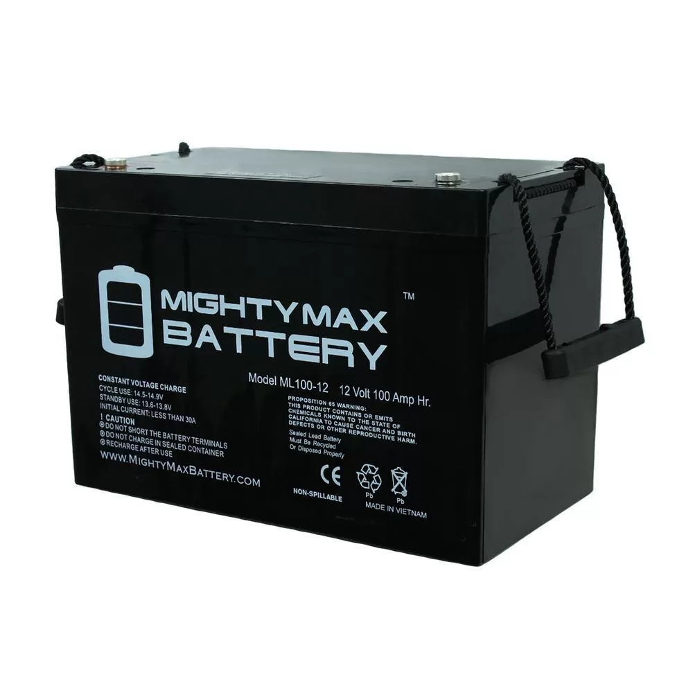 MIGHTY MAX BATTERY MAX3958677 12V 100Ah SLA Replacement Battery for Deep RV Marine Solar System
