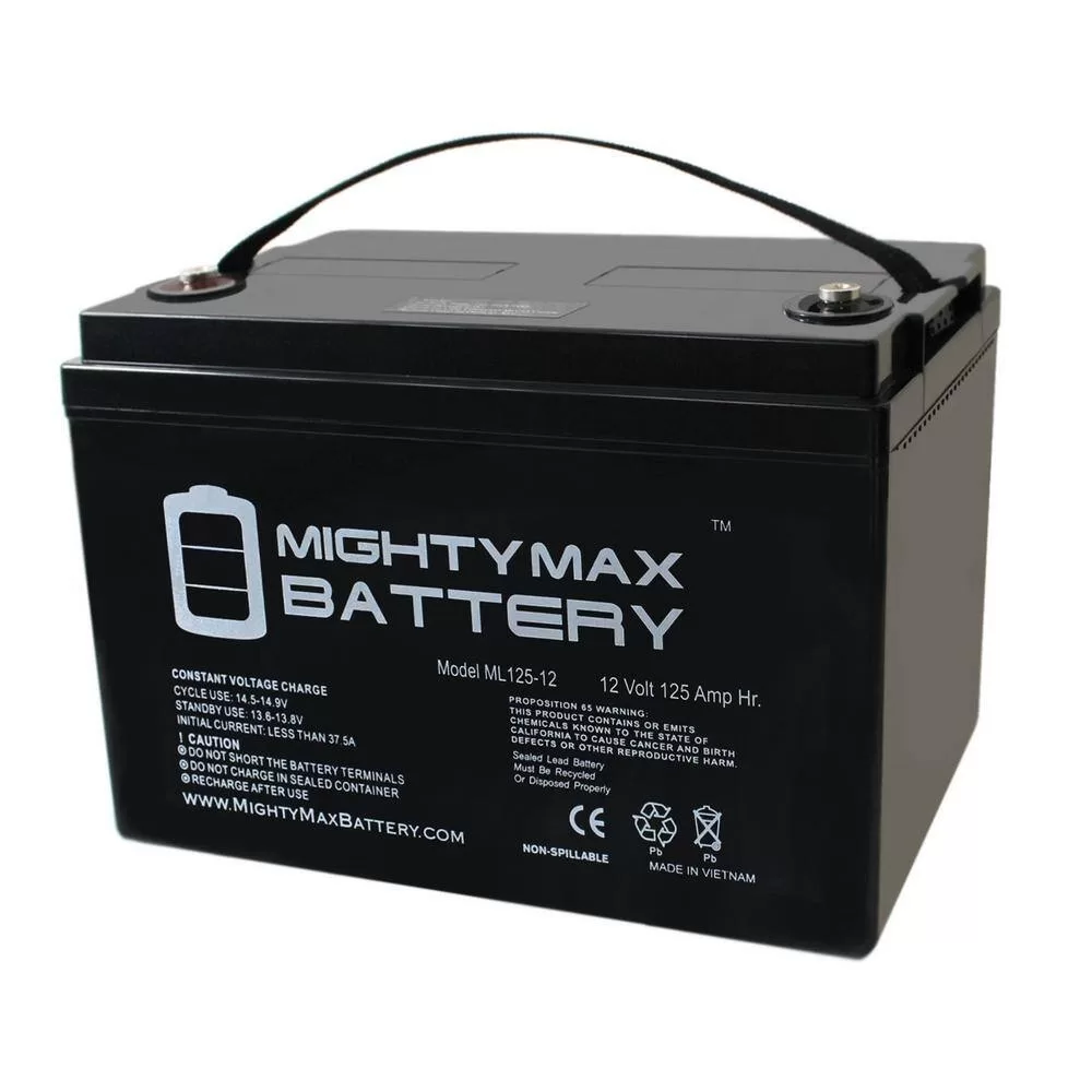 MIGHTY MAX BATTERY ML125-121 12-Volt 125 Ah Rechargeable Sealed Lead Acid (SLA) Battery