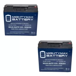 MIGHTY MAX BATTERY ML22-12GELMP2 12-Volt 22 Ah SLA (Sealed Lead Acid) GEL AGM Type Replacement Battery