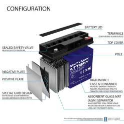 MIGHTY MAX BATTERY ML22-12GELMP2 12-Volt 22 Ah SLA (Sealed Lead Acid) GEL AGM Type Replacement Battery