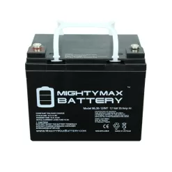 MIGHTY MAX BATTERY ML35-12INTMP2 12-Volt 35 Ah SLA (Sealed Lead Acid) AGM Internal Medical Mobility Replacement Battery (2-Pack)