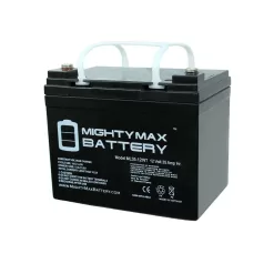 MIGHTY MAX BATTERY ML35-12INTMP2 12-Volt 35 Ah SLA (Sealed Lead Acid) AGM Internal Medical Mobility Replacement Battery (2-Pack)