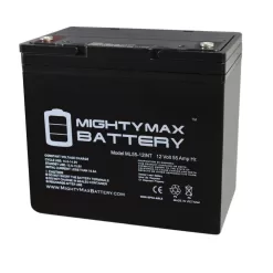 MIGHTY MAX BATTERY ML55-12INT 12-Volt 55 Ah Rechargeable Sealed Lead Acid (SLA) Internal Thread Battery