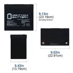 MIGHTY MAX BATTERY ML55-12INT 12-Volt 55 Ah Rechargeable Sealed Lead Acid (SLA) Internal Thread Battery