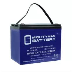 MIGHTY MAX BATTERY ML75-12GEL 12-Volt 75 Ah GEL Rechargeable Sealed Lead Acid (SLA) Battery