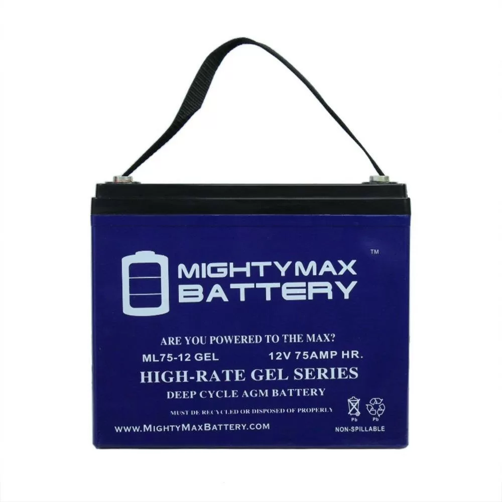 MIGHTY MAX BATTERY ML75-12GEL 12-Volt 75 Ah GEL Rechargeable Sealed Lead Acid (SLA) Battery