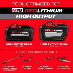 Milwaukee M18 FUEL 120 MPH 450 CFM 18-Volt Lithium-Ion Brushless Battery Handheld Blower with M12 FUEL 6 in. Pruning Saw (2-Tool)