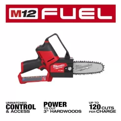 Milwaukee M18 FUEL 120 MPH 450 CFM 18-Volt Lithium-Ion Brushless Battery Handheld Blower with M12 FUEL 6 in. Pruning Saw (2-Tool)