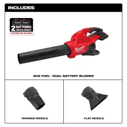 Milwaukee 2824-20 M18 FUEL Dual Battery 145 MPH 600 CFM 18-Volt Lithium-Ion Brushless Cordless Handheld Blower (Tool-Only)
