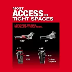 Milwaukee 2569-20 M12 FUEL 12V Lithium-Ion Brushless Cordless 3/8 in. Extended Reach High Speed Ratchet (Tool Only)