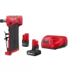 Milwaukee 2485-20-48-59-2452S M12 FUEL 12-Volt Lithium-Ion 1/4 in. Cordless Right Angle Die Grinder with High Output 5.0/2.5 Ah Batteries and Charger