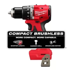 Milwaukee 3602-20 M18 18V Lithium-Ion Brushless Cordless 1/2 in. Compact Hammer Drill/Driver (Tool-Only)