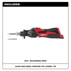 Milwaukee 2551-22-2488-20 M12 FUEL SURGE 12-Volt Lithium-Ion 1/4 in. Cordless Hex Impact Driver Compact Kit with M12 Soldering Iron