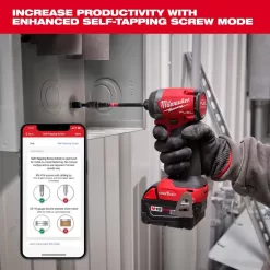 Milwaukee 2957-20 M18 FUEL ONE-KEY 18V Lithium-Ion Brushless Cordless 1/4 in. Hex Impact Driver (Tool-Only)