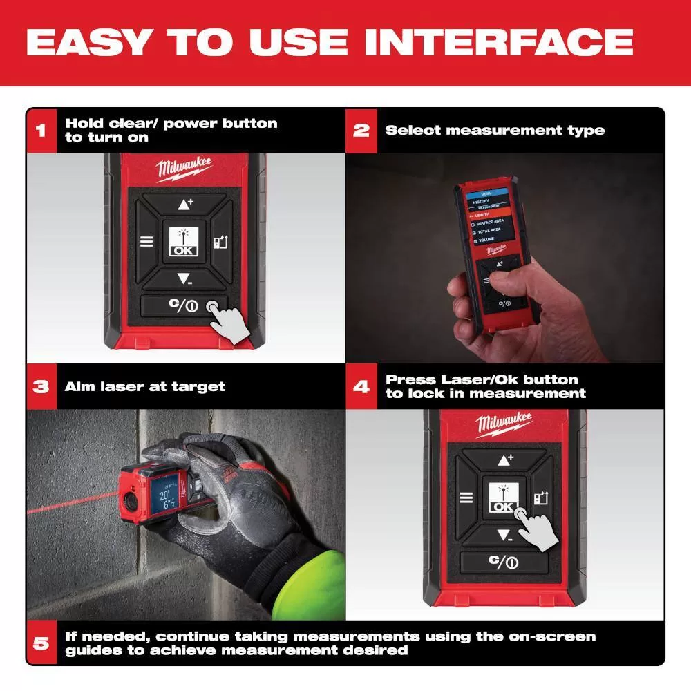 Milwaukee 48-22-9802 150 ft. Laser Distance Meter