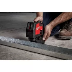 Milwaukee 3522-21 Green 100 ft. Cross Line and Plumb Points Rechargeable Laser Level with REDLITHIUM Lithium-Ion USB Battery and Charger