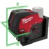 Milwaukee 3622-20 M12 12-Volt Lithium-Ion Cordless Green 125 ft. Cross Line and Plumb Points Laser Level (Tool-Only)