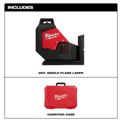 Milwaukee 3631-20 M12 12-Volt Lithium-Ion Cordless Green 360-Degree Single Plane Laser Level (Tool Only)