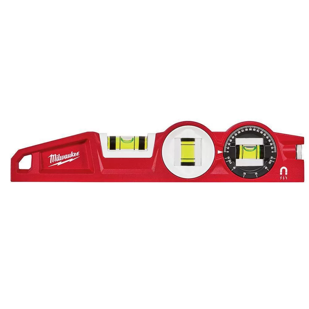 Milwaukee MLBXM48-48-22-5210 48 in. REDSTICK Magnetic Box Level with 10 in. 360 Locking Die Cast Torpedo Level (2-Piece)