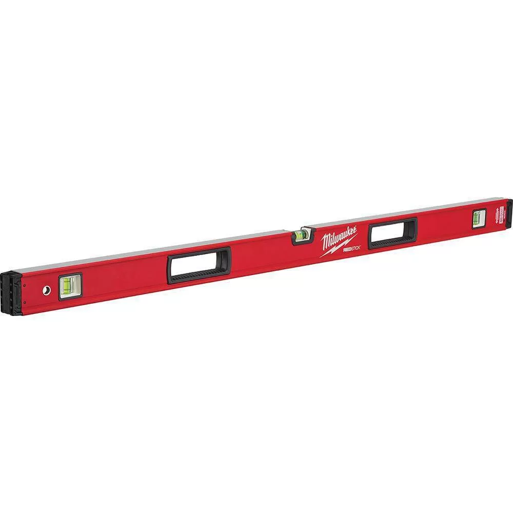 Milwaukee MLBXM48-48-22-5210 48 in. REDSTICK Magnetic Box Level with 10 in. 360 Locking Die Cast Torpedo Level (2-Piece)