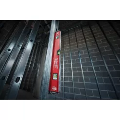 Milwaukee MLBXM48-48-22-5210 48 in. REDSTICK Magnetic Box Level with 10 in. 360 Locking Die Cast Torpedo Level (2-Piece)