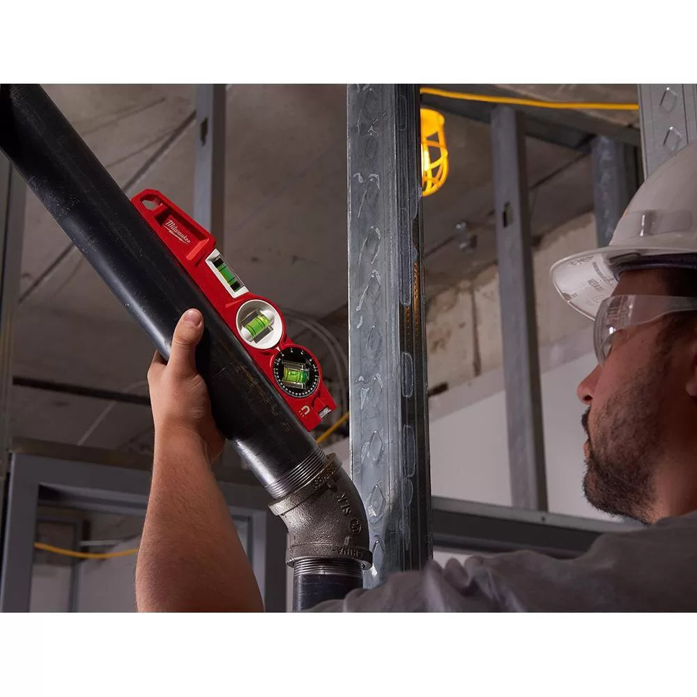 Milwaukee MLBXM78-48-22-5210 78 in. REDSTICK Magnetic Box Level with 10 in. 360 Locking Die Cast Torpedo Level (2-Piece)