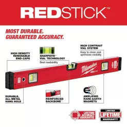 Milwaukee MLBXM78 78 in. REDSTICK Magnetic Box Level