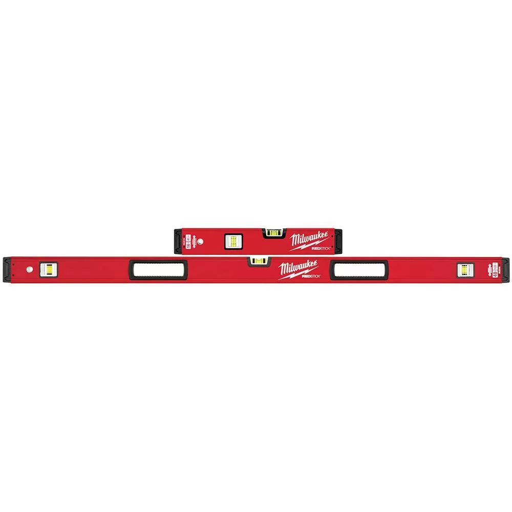 Milwaukee MLBXS1648 16 in./48 in. Redstick Box Level Set