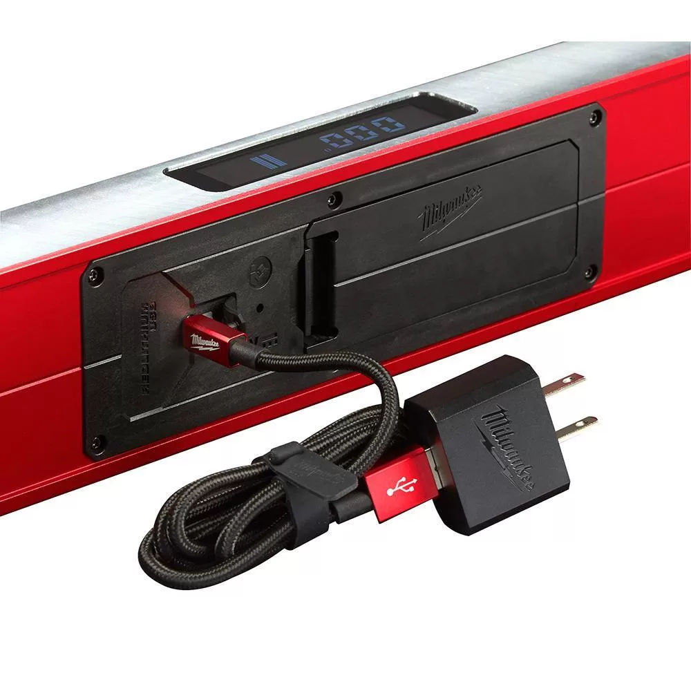 Milwaukee MLDIG48-MLSQ070 48 in. REDSTICK Digital Box Level with Pin-Point Measurement Technology and 7 in. Rafter Square