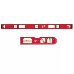 Milwaukee MLIBM48​-48-22-5107 48 in. Magnetic I-Beam Level with 7 in. Billet Torpedo Level