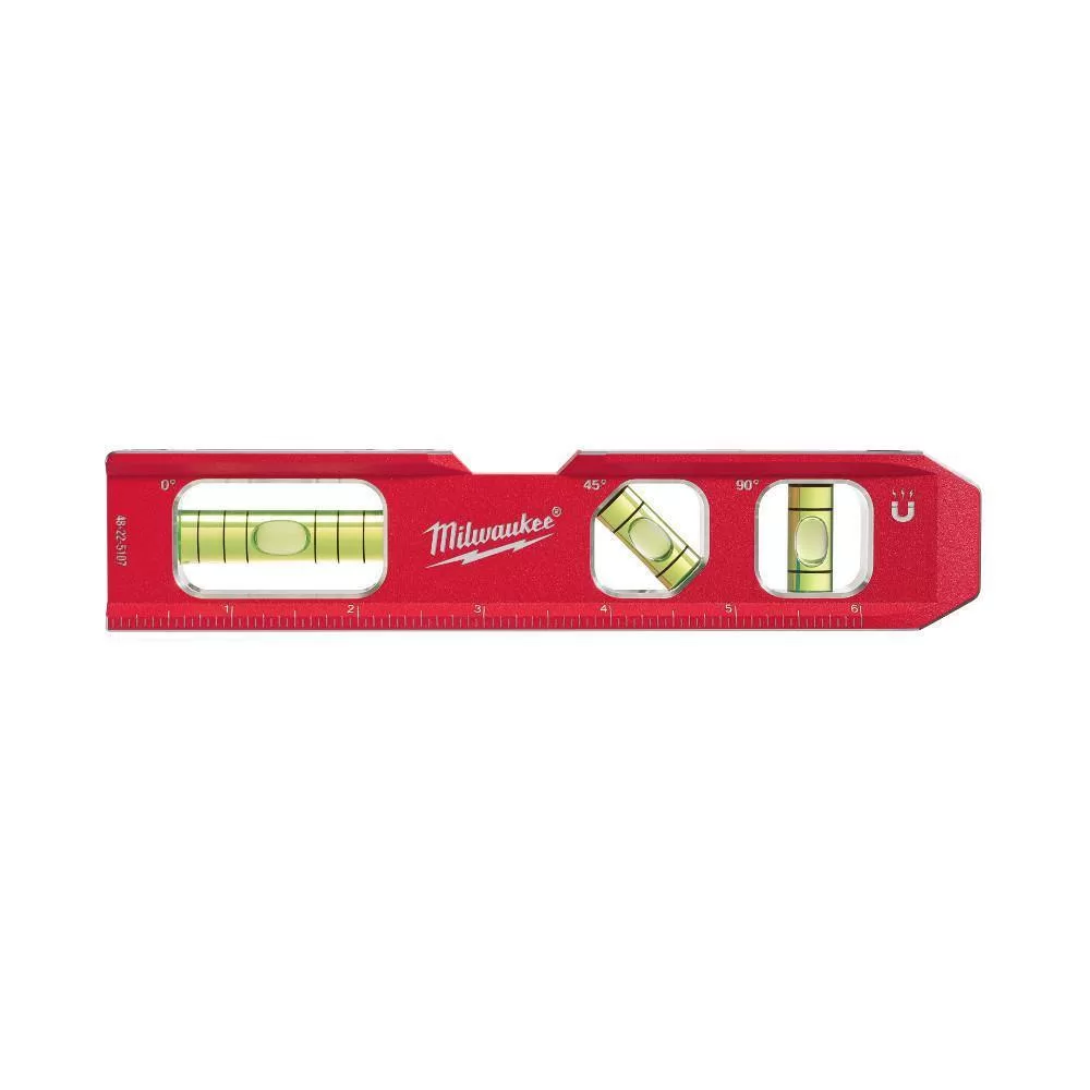 Milwaukee MLIBM48-48-22-5107 48 in. Magnetic I-Beam Level with 7 in. Billet Torpedo Level
