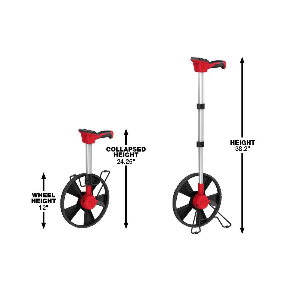Milwaukee 48-22-5112-48-22-6625 12 in. Digital Measuring Wheel with 25 ft. Compact Tape Measure
