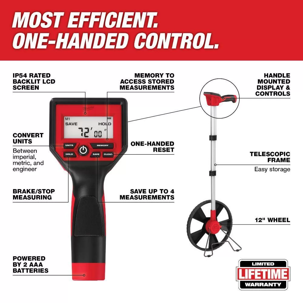 Milwaukee 48-22-5112 12 in. Digital Measuring Wheel