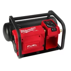 Milwaukee 2840-20-48-73-2010 M18 FUEL 18-Volt Lithium-Ion Cordless 2 Gal. Compact Electric Quiet Air Compressor (Tool-Only) w/Clear Safety Glasses