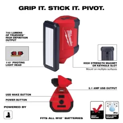 Milwaukee 2505-22-2367-20 M12 FUEL 12-Volt Lithium-Ion Brushless Cordless 4-in-1 Installation 3/8 in. Drill Driver Kit w/M12 Rover Service Light