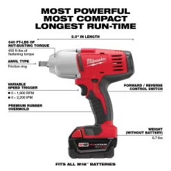 Milwaukee 2697-25 M18 18V Lithium-Ion Cordless Combo Tool Kit (5-Tool) with Two 3.0 Ah Batteries, Charger and Tool Bag